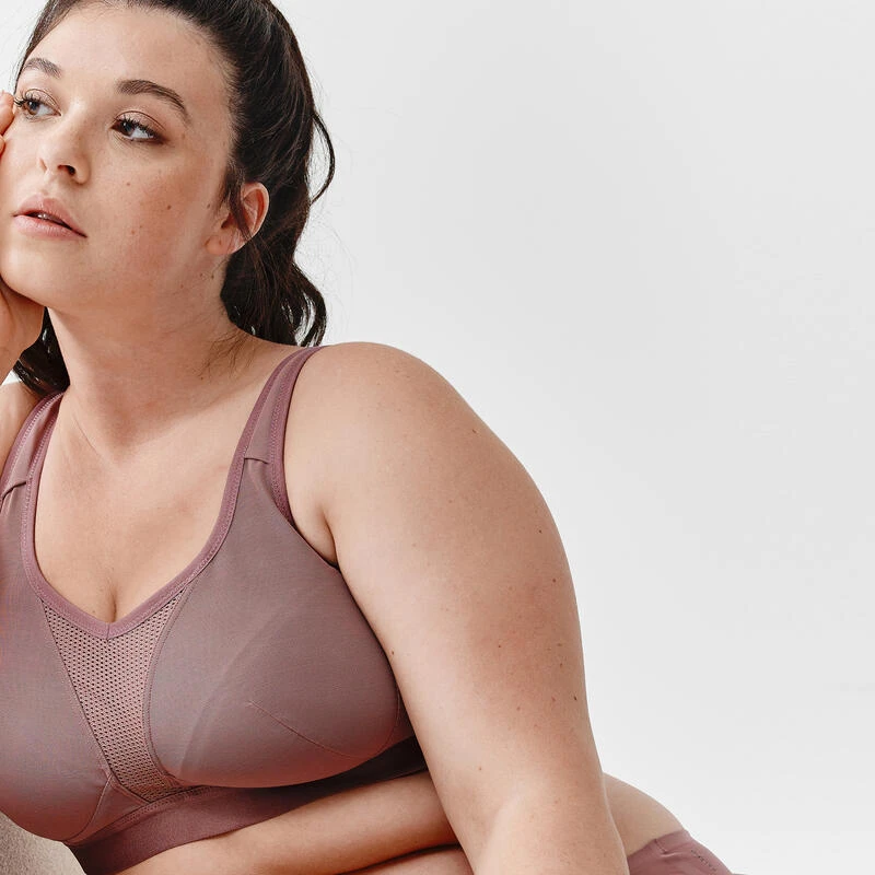 Brassière bretelles croisables maintien fort Femme - Taupe