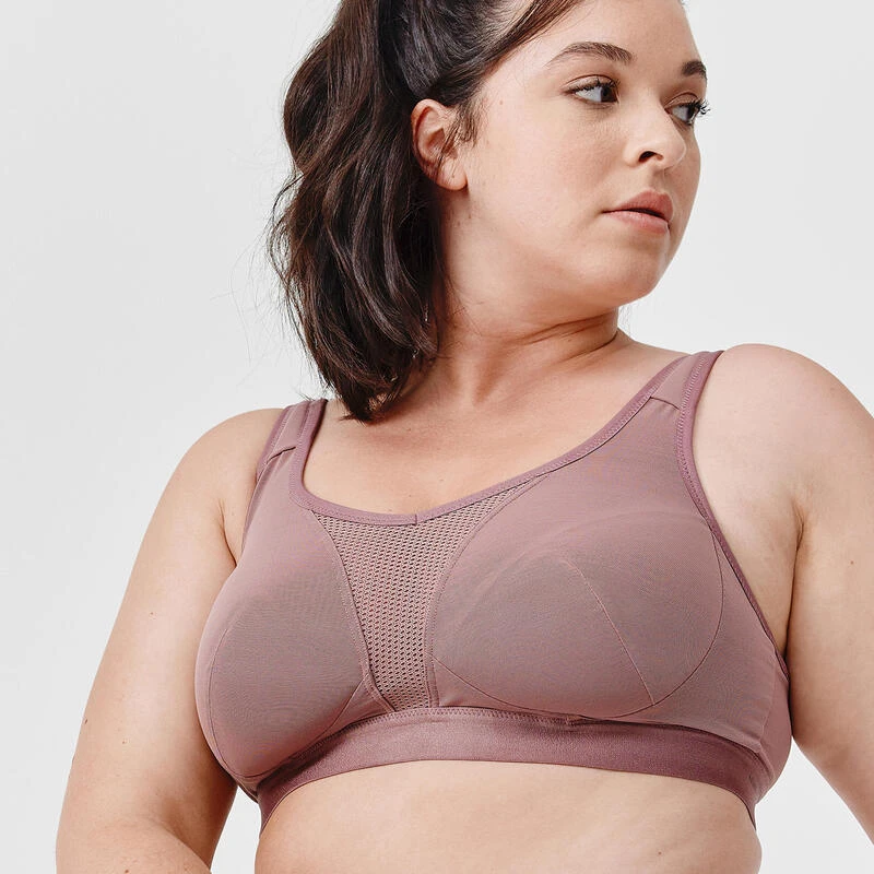 Brassière bretelles croisables maintien fort Femme - Taupe