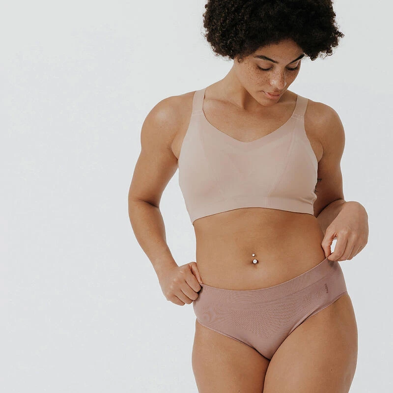 Brassière invisible avec coques maintien fort Femme - Beige