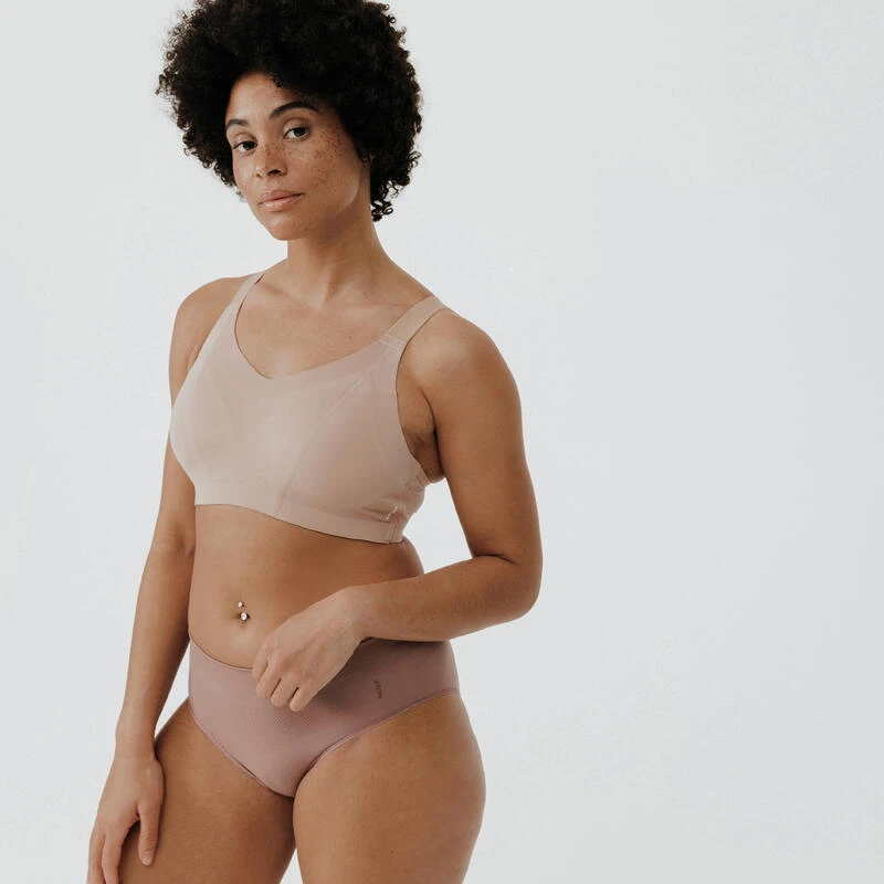 Brassière invisible avec coques maintien fort Femme - Beige