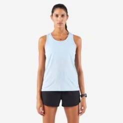 Kalenji Débardeur De Running Respirant Femme - KIPRUN Run 100 Bleu Ciel