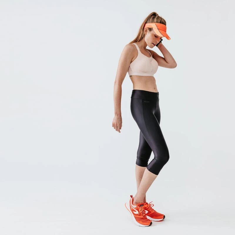 Legging court running femme - Dry noir