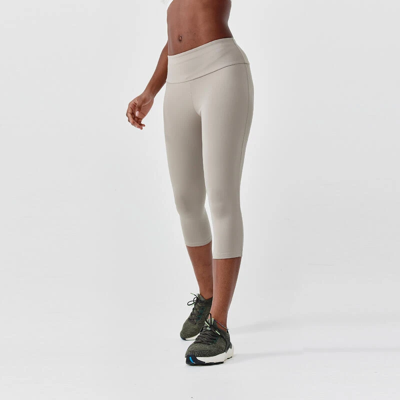 Legging court running femme - Support beige