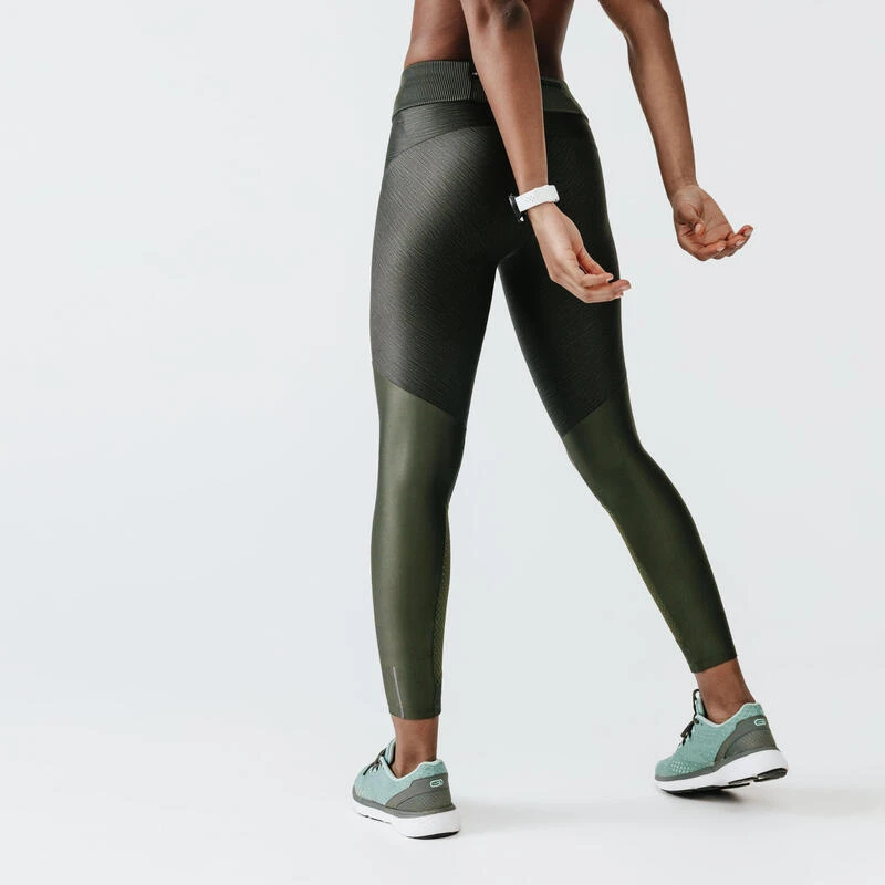 Legging long running respirant femme - Dry+ Feel kaki