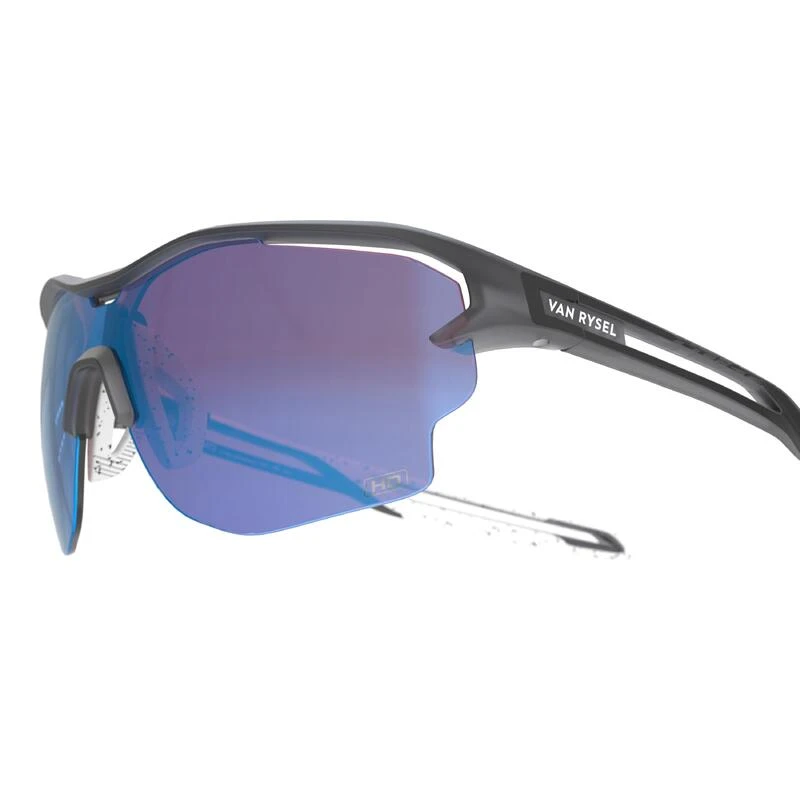LUNETTES de SPORT ADULTE RUNPERF 2 CAT3 HD BLANC/BLEU