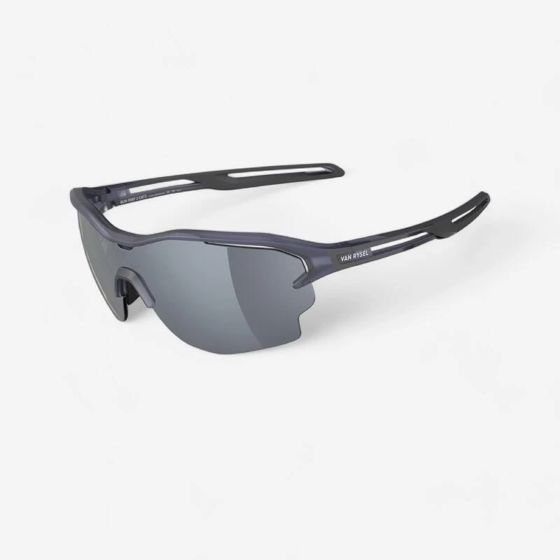 Lunettes de sport adulte RUNPERF 2 TRANSLU BLEU/ ARGENT catégorie 3