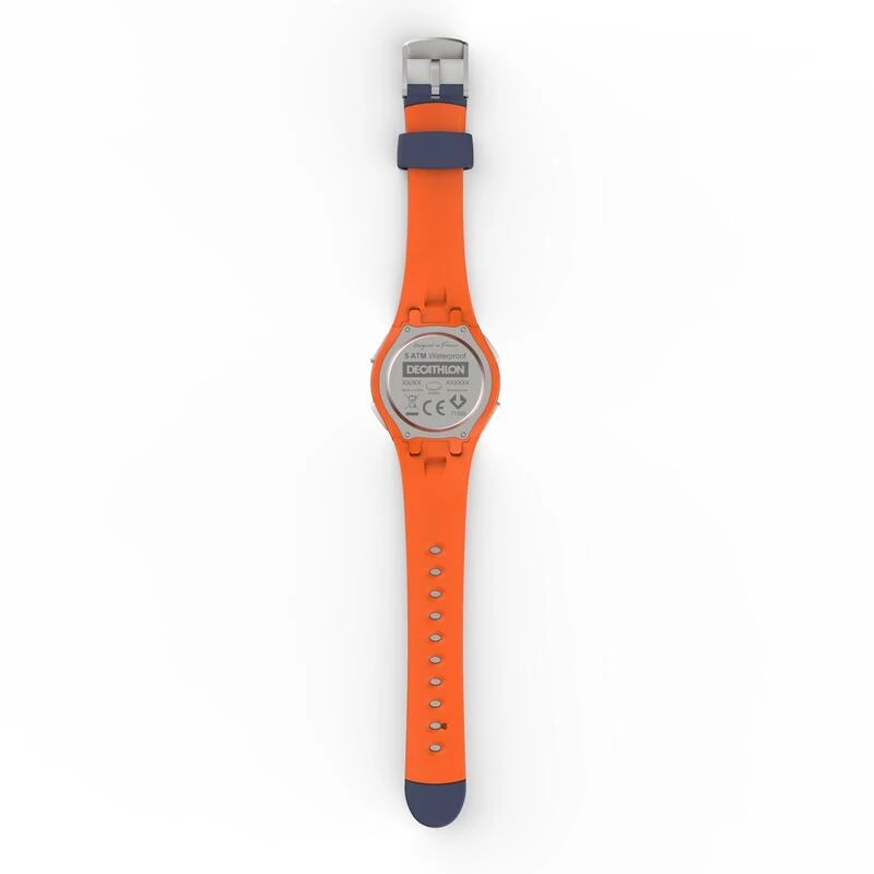 Montre chronomètre de course à pied W200 M bleu et orange