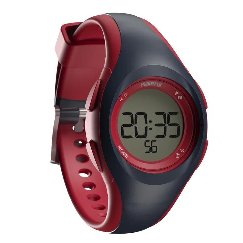 Montre chronomètre de course à pied W200 S rouge et bleu