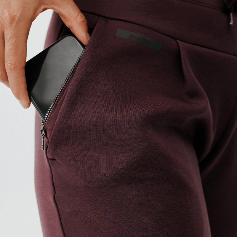 Pantalon de running chaud femme - Jogging 500 marron