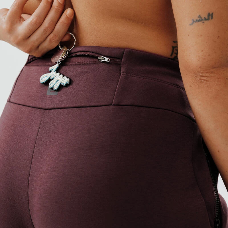 Pantalon de running chaud femme - Jogging 500 marron