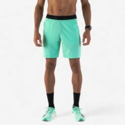 Kalenji Short De Running Respirant Homme - KIPRUN Run 500 Dry Vert Menthe