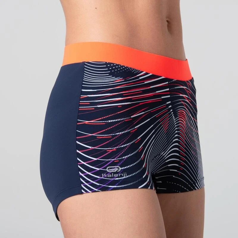 SHORTY D'ATHLETISME FEMME BLEU ET ORANGE