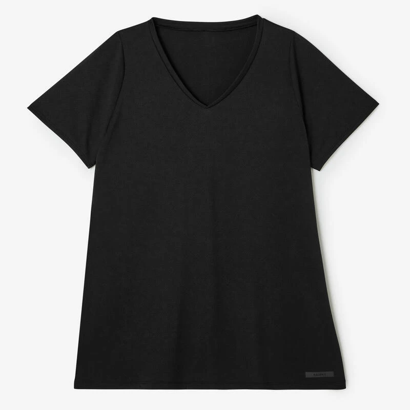 T-shirt manches courtes running respirant femme - Dry noir