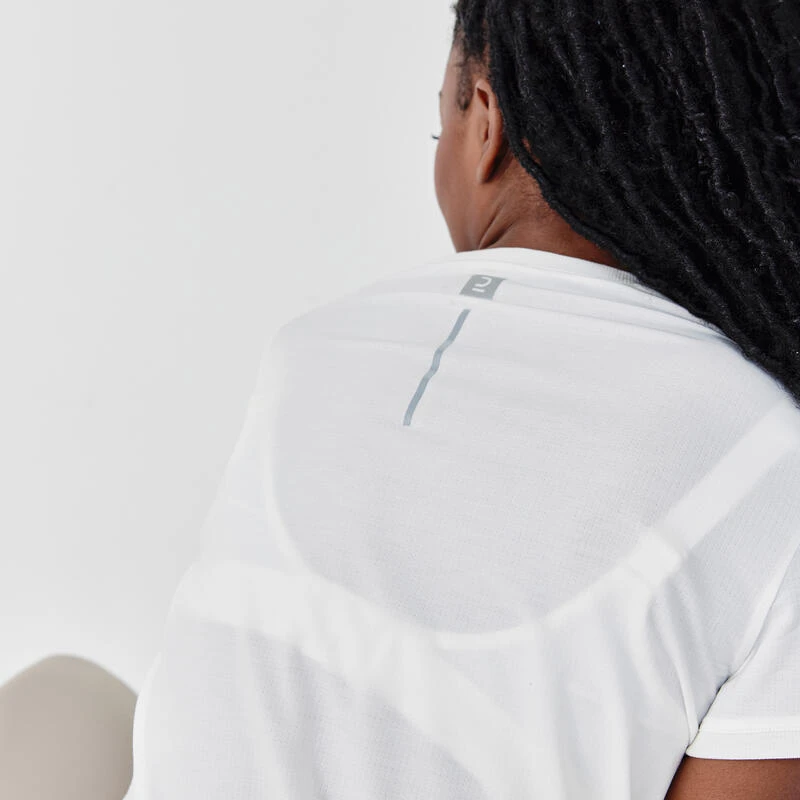 T-shirt running doux et respirant femme - Soft blanc