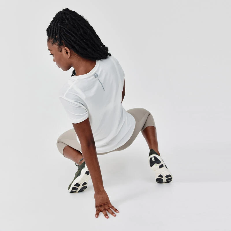 T-shirt running doux et respirant femme - Soft blanc