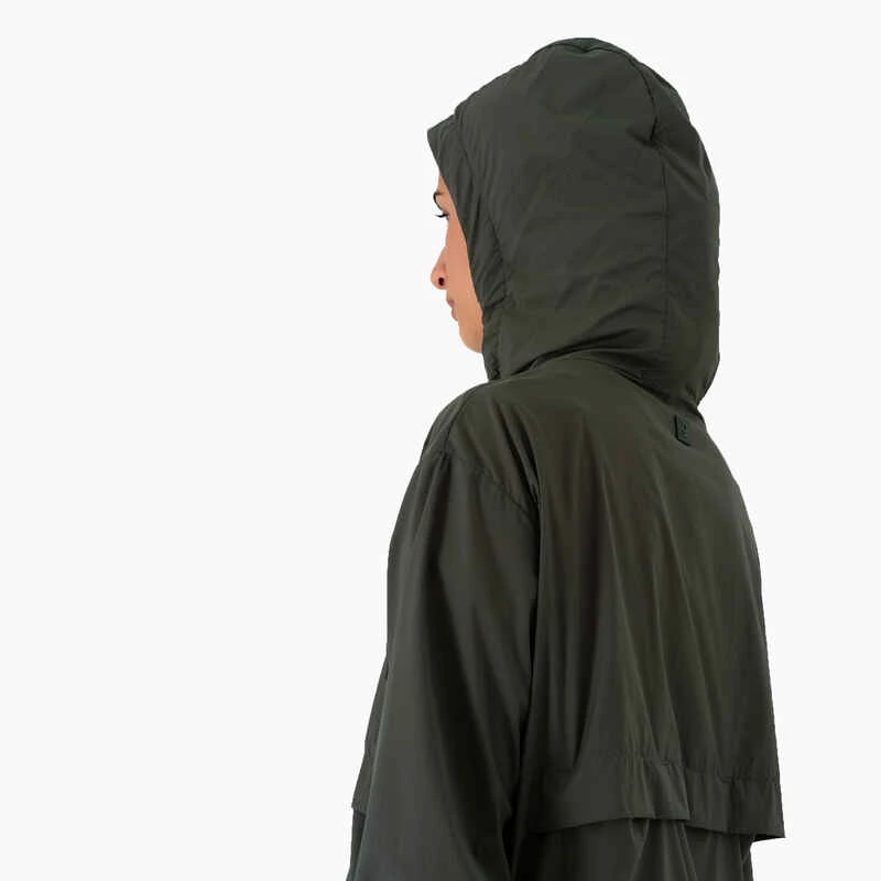 Veste running coupe vent femme - Wind Breath kaki