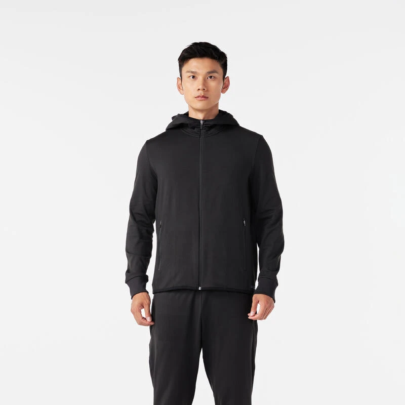 VESTE MANCHES LONGUES RUN 100 HOMME WARM NOIRE