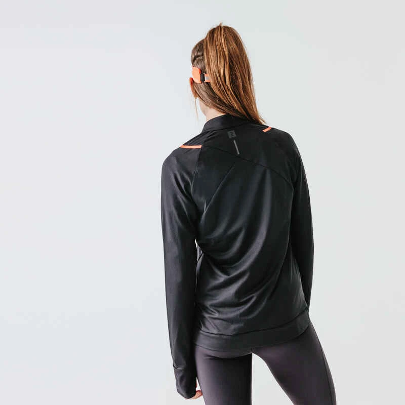 VESTE DE RUNNING FEMME RUN DRY NOIR