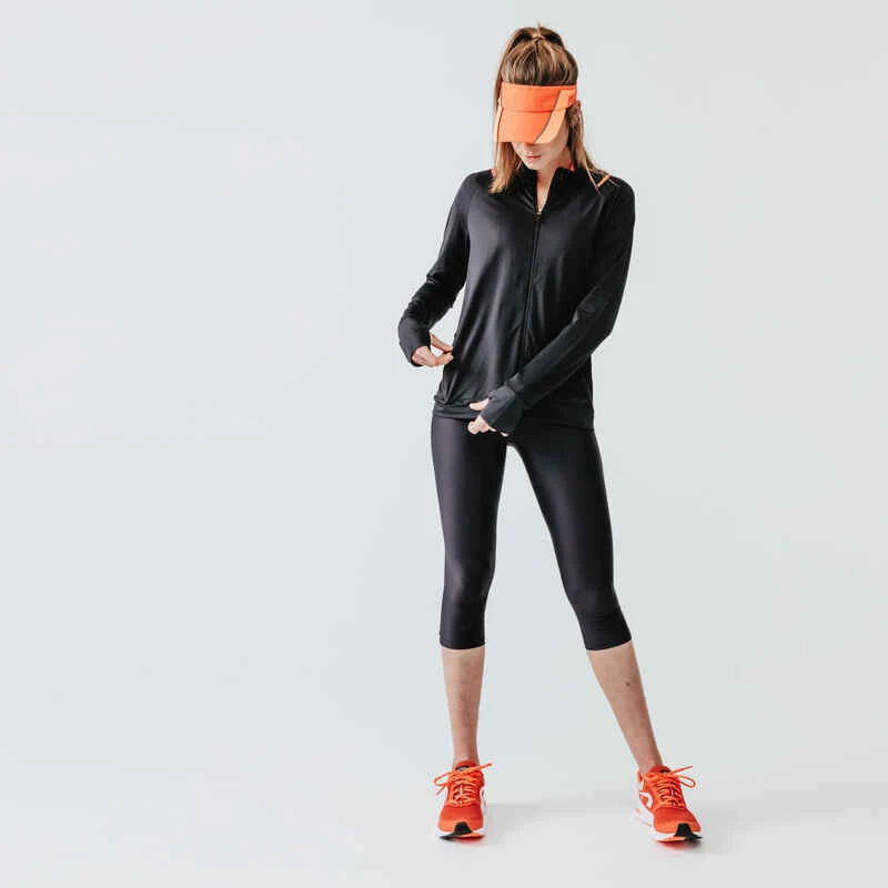 VESTE DE RUNNING FEMME RUN DRY NOIR