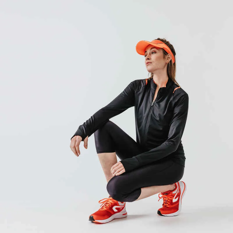 VESTE DE RUNNING FEMME RUN DRY NOIR